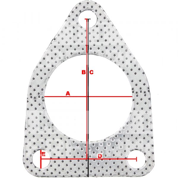 SRS uitlaatflens pakking 3-bouts (huis model) - Ø63.50mm/2.50'' - Afbeelding 2