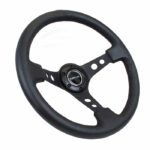 NRG Stuur 350mm 76mm Leer (zwart) - Afbeelding 2