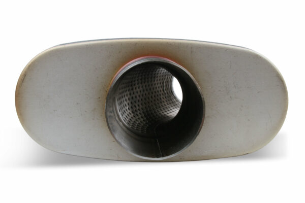 Flowmonster einddemper Ø63.5mm/2.5'' rvs (offset) - Afbeelding 2
