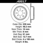 StopTech Remschijven achterzijde (239mm / 4x100) - 126, Gegroefd - Afbeelding 2