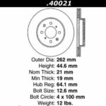 StopTech Remschijven voorzijde (262mm / 4x100) - 126, Gegroefd - Afbeelding 2