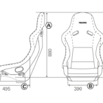 Recaro Pole Position N.G. (FIA) racestoel stof velours rood - Afbeelding 2