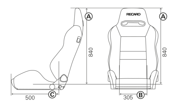Recaro SR5 Speed sportstoel perlon velours zwart - Afbeelding 2