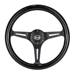 NRG stuur 350mm 38mm dish (Black wood grain)