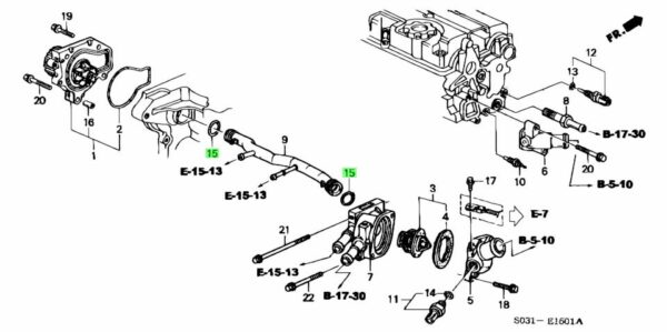Honda Koelvloeistof verbindingspijp O-ring pakking (31.2X4.1) - Afbeelding 2