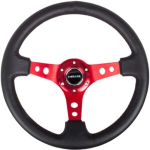 NRG stuur 350mm 76mm dish Rood