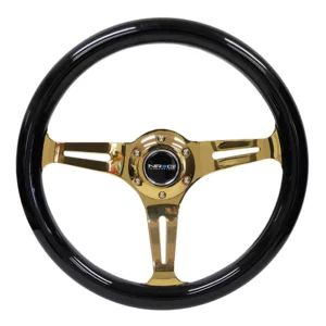 NRG stuur 350mm 38mm dish (Black wood grain)