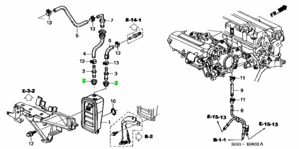 Honda O-ring Terugslagklep PCV - Afbeelding 2
