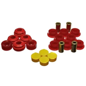 Energy Suspension Draagarmrubbers achterzijde - Rood (EP/EM)