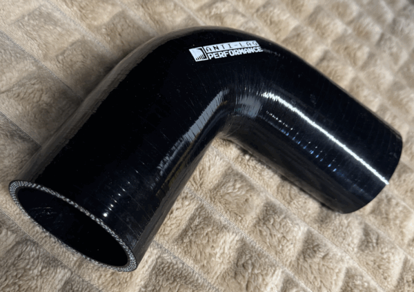 ALP Silicone koppelstuk 90 graden 2.5" / 63mm (Zwart)