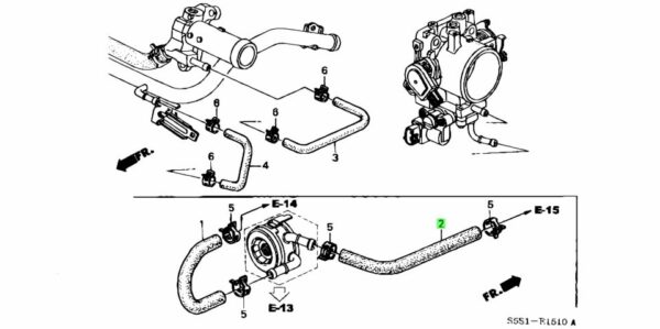 Honda slang oliekoeler K-serie