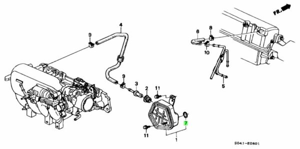 Honda Ontluchtingsbox O-ring 20.6x2.6 D-serie - Afbeelding 2