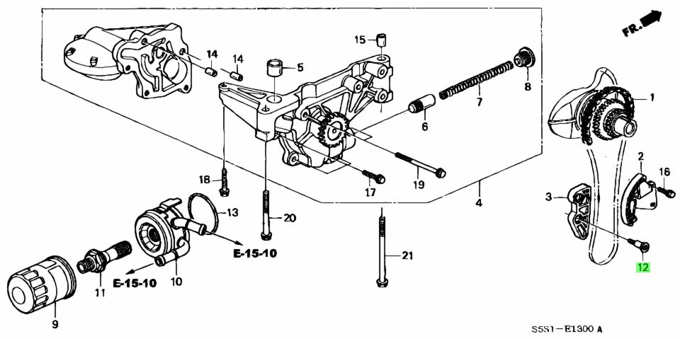 Honda Oliepomp ketting geleider bout - Afbeelding 2